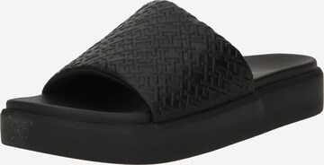 TOMMY HILFIGER Beach & Pool Shoes in Black: front