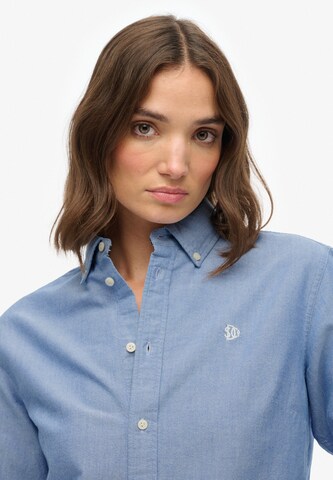Superdry Blouse 'Oxford' in Blauw