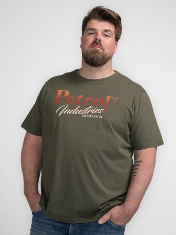 Petrol Industries - Camisa 'Landon' em verde: frente