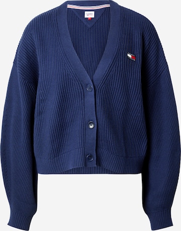 Tommy Jeans Gebreid vest 'Essential' in Blauw: voorkant