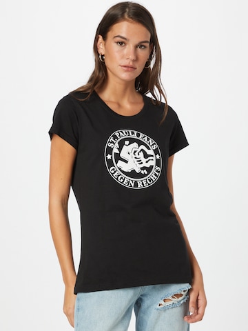 T-shirt FC St. Pauli en noir : devant