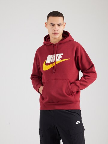 Nike Sportswear Mikina 'CLUB' – červená: přední strana