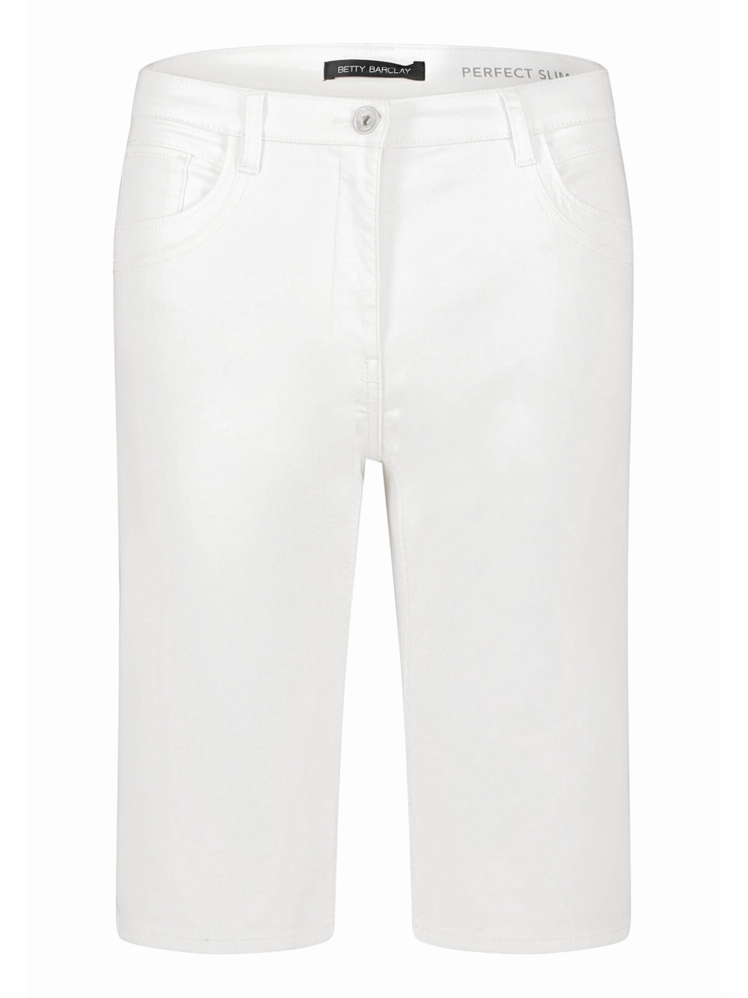 Coupe slim Jean Betty Barclay en blanc : devant