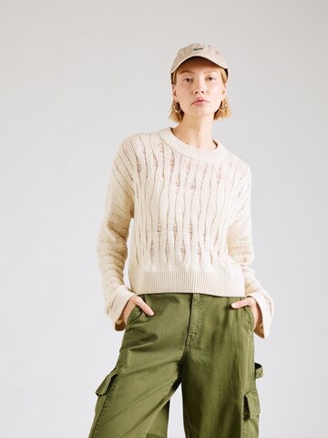 VERO MODA Trui 'VMNEW TORN' in Beige: voorkant