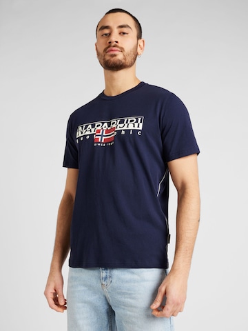 NAPAPIJRI T-shirt 'S-AYLMER' i blå: framsida