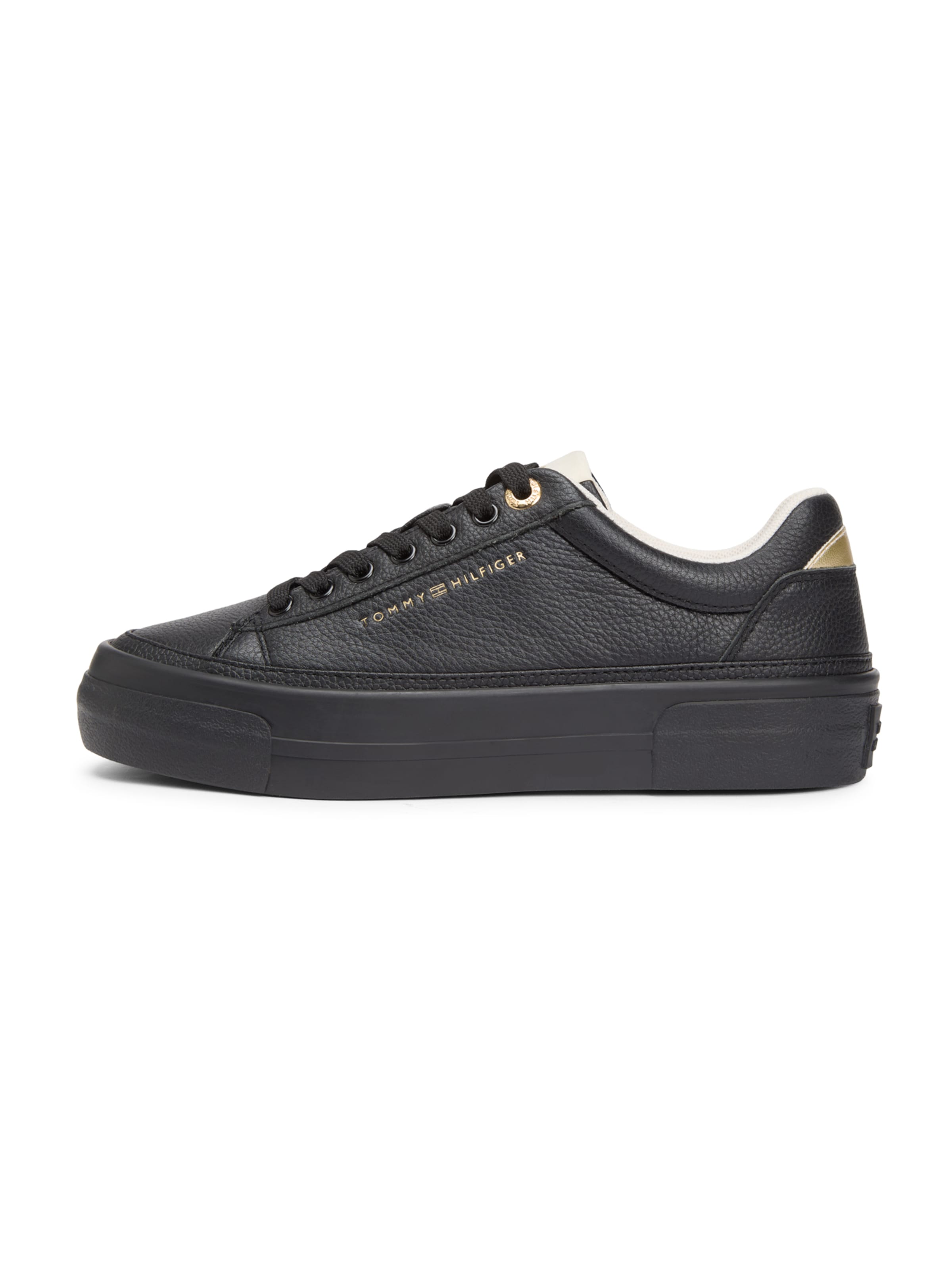 Sneaker low de la TOMMY HILFIGER pe negru: față