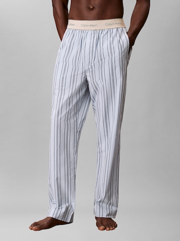 Calvin Klein Pyjamahose 'Poplin' in Blau: Vorderseite