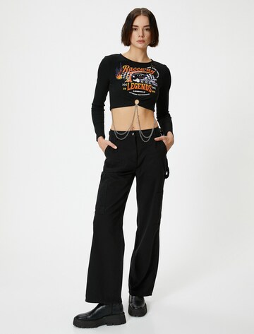 Koton Wide leg Trousers in Black