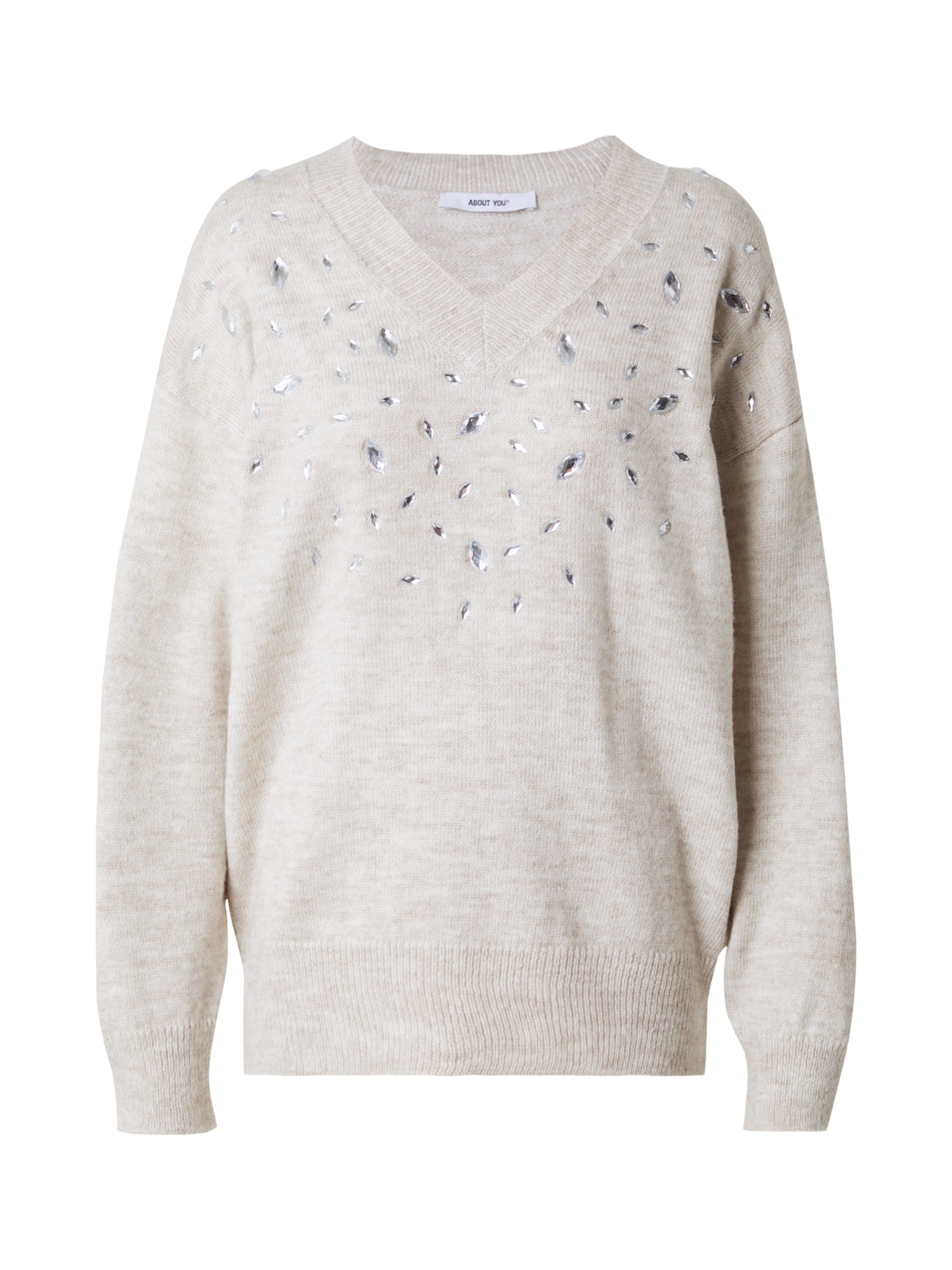 ABOUT YOU Sweater 'Indra' in Beige: front
