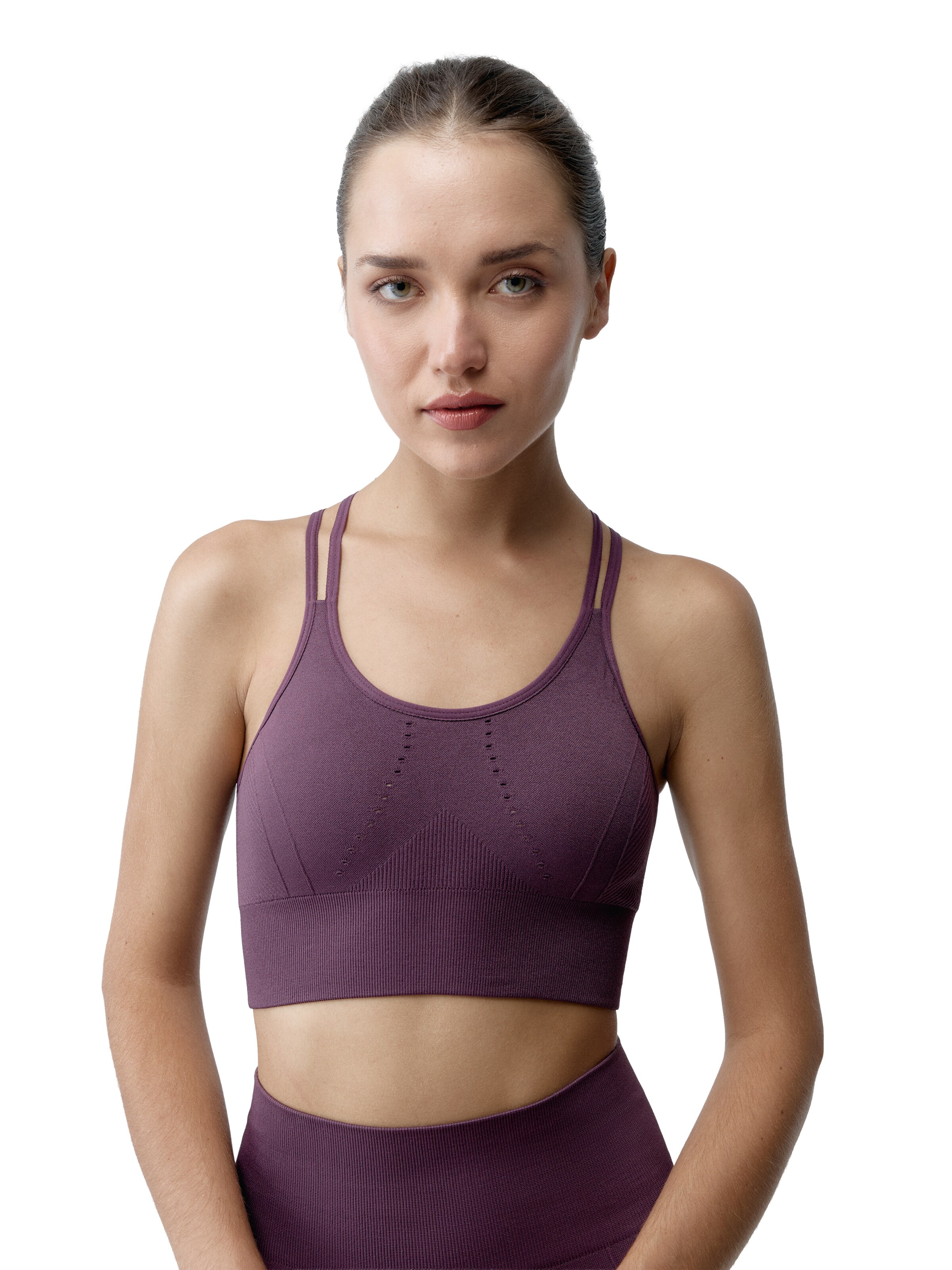 Born Living Yoga Sports top ' Malala ' in Red: front