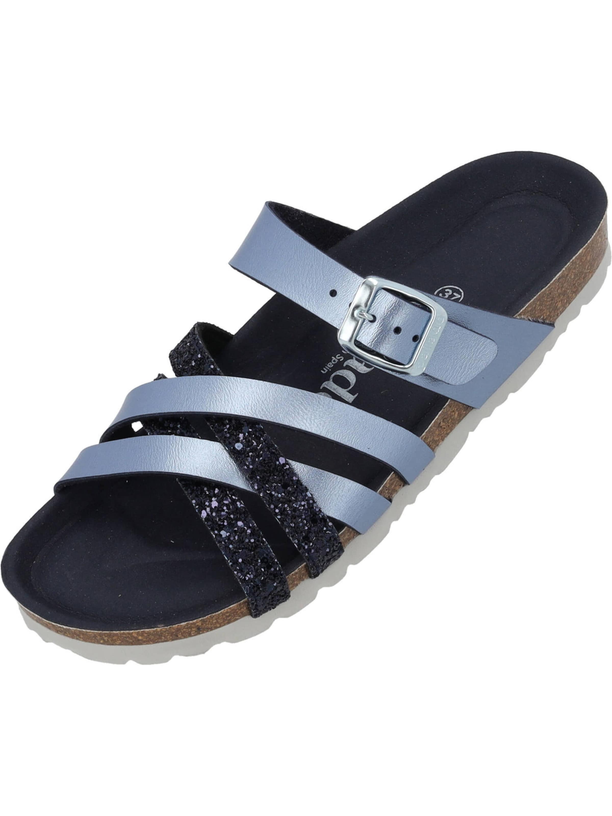 Palado Pantolette 'Novati' in Blau: Vorderseite