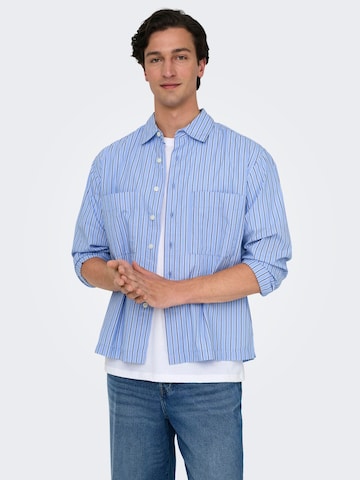 Only & Sons Regular fit Overhemd in Blauw