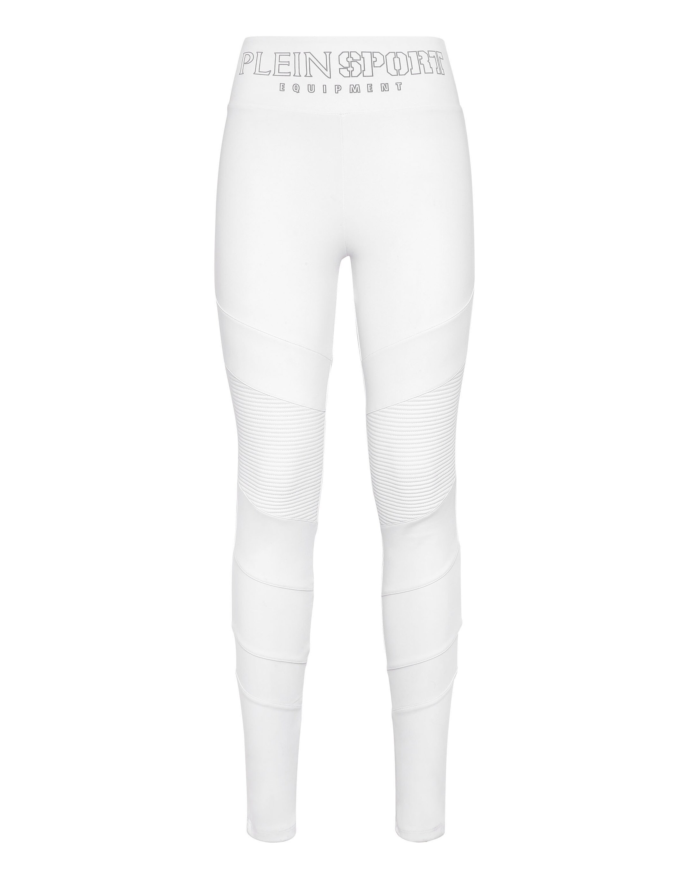 Plein Sport - Skinny Leggings 'Statement' em branco: frente
