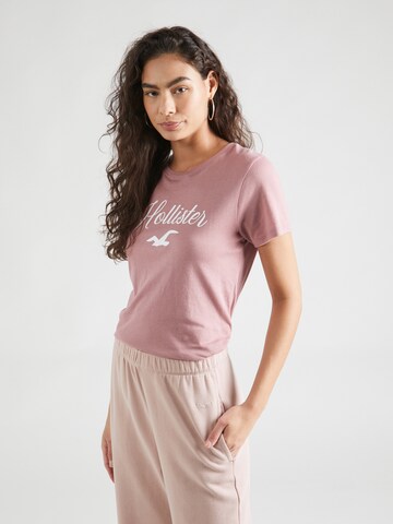 T-shirt HOLLISTER en rose : devant