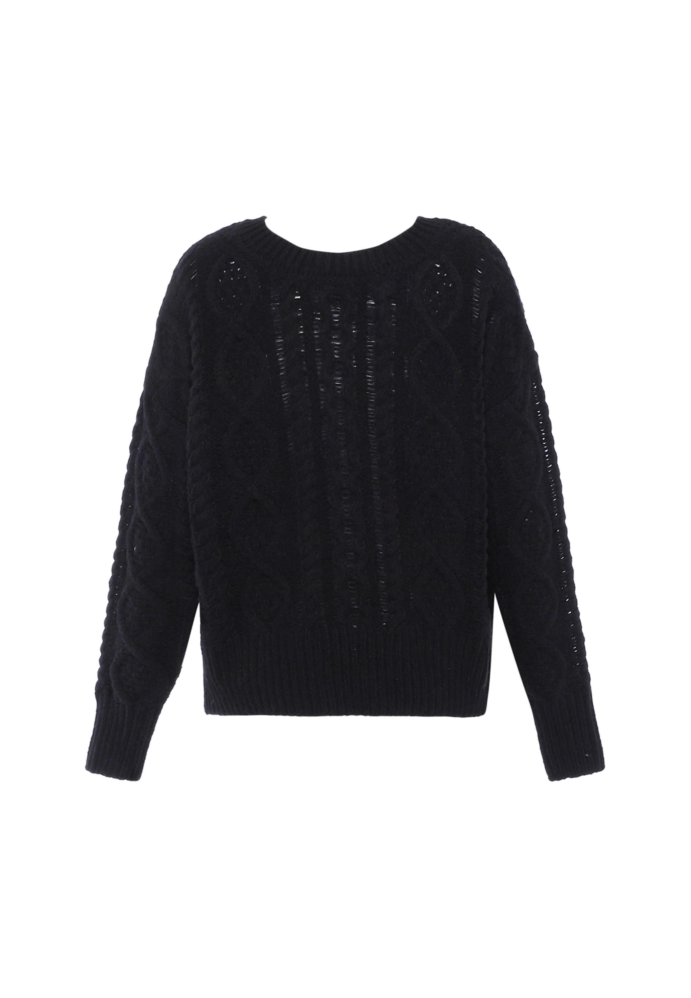 Pulover de la faina pe negru