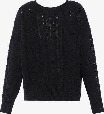 Pullover di faina in nero