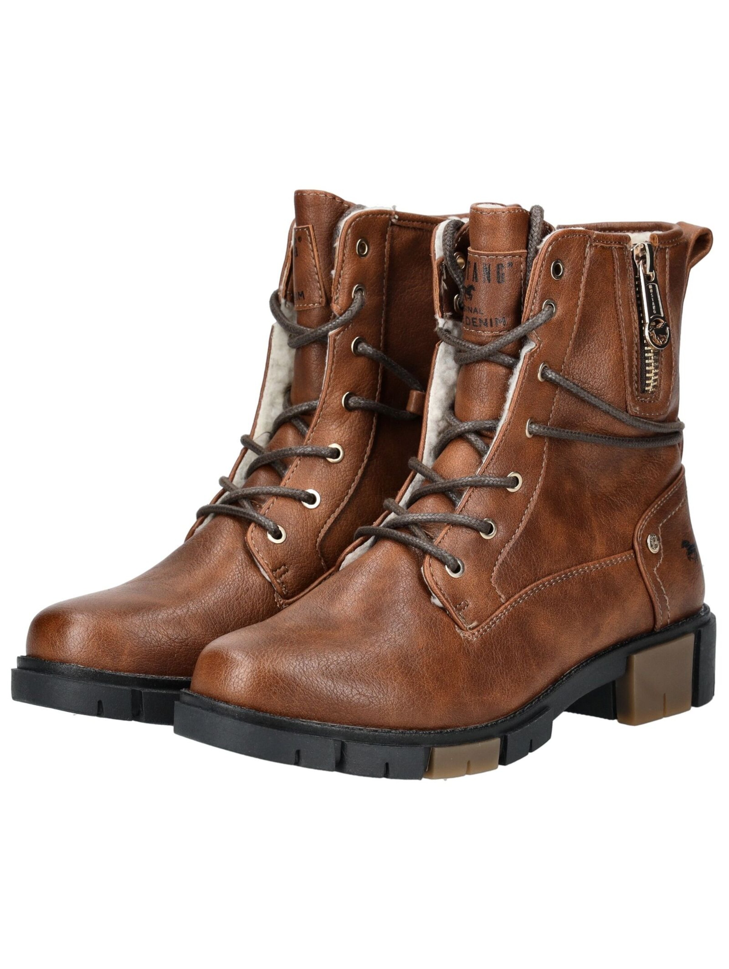 MUSTANG Lace-up bootie in Brown