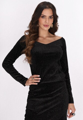 faina - Camiseta en negro: frente