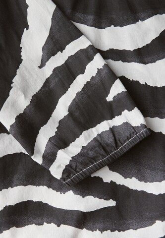 CECIL Zebra Print Baumwollbluse in Grau