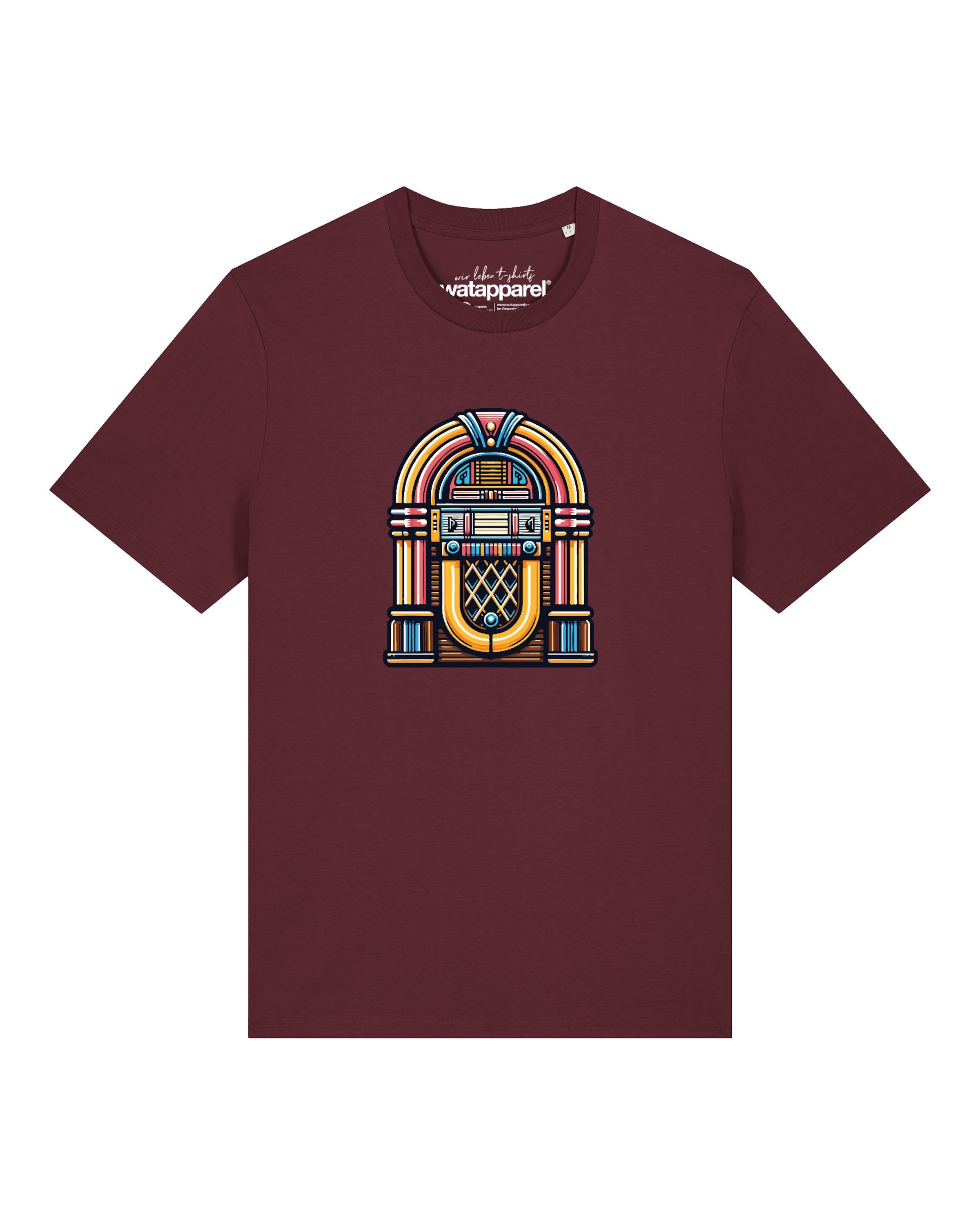 Watapparel Shirt 'Jukebox' in Rood: voorkant