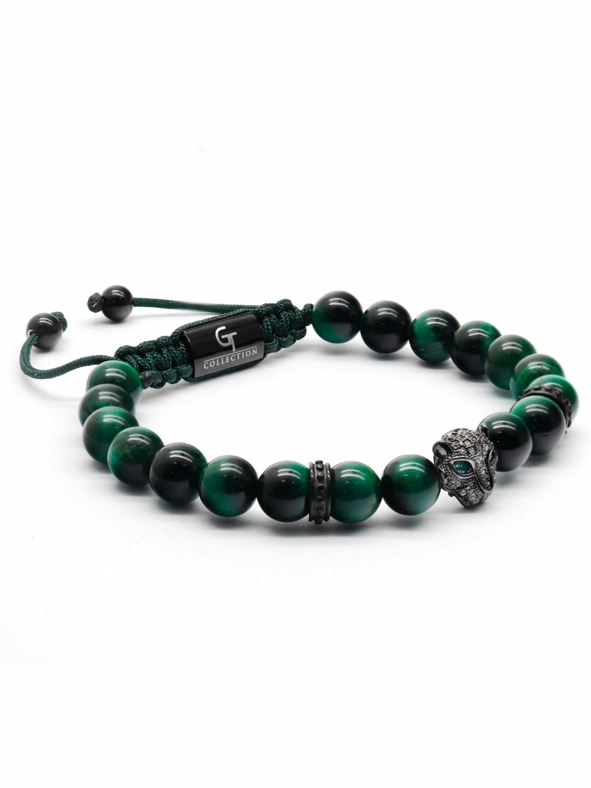 GT Collection Armband 'Leopard Head' in Groen