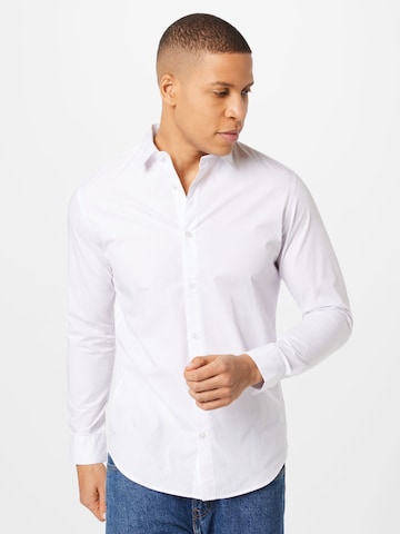 JACK & JONES Слим Деловая рубашка 'Joe' в Синий: спереди
