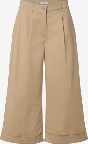 Marie Lund Pleat-Front Pants ' ' in Beige: front