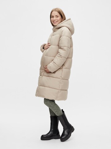 MAMALICIOUS Winter Coat 'Ursa' in Brown: front