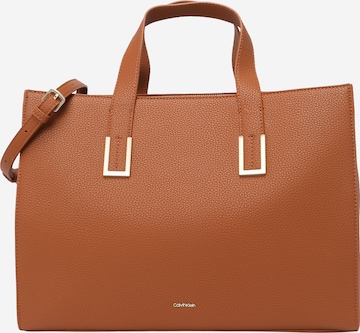 Calvin Klein - Shopper en marrón: frente