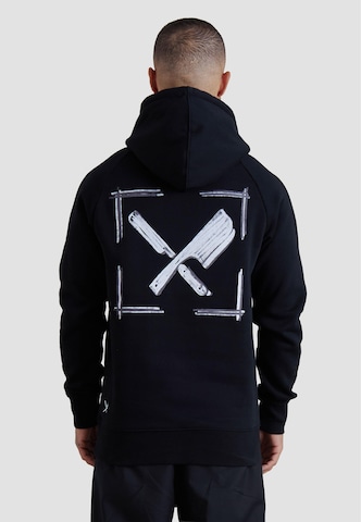 Distorted People Mikina 'Chalk' – černá: přední strana