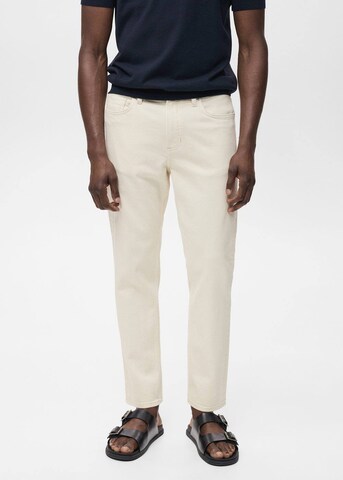 MANGO MAN Tapered Jeans 'Ben' in Beige: Vorderseite