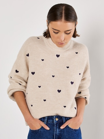 Pull-over ' ' Apricot en gris