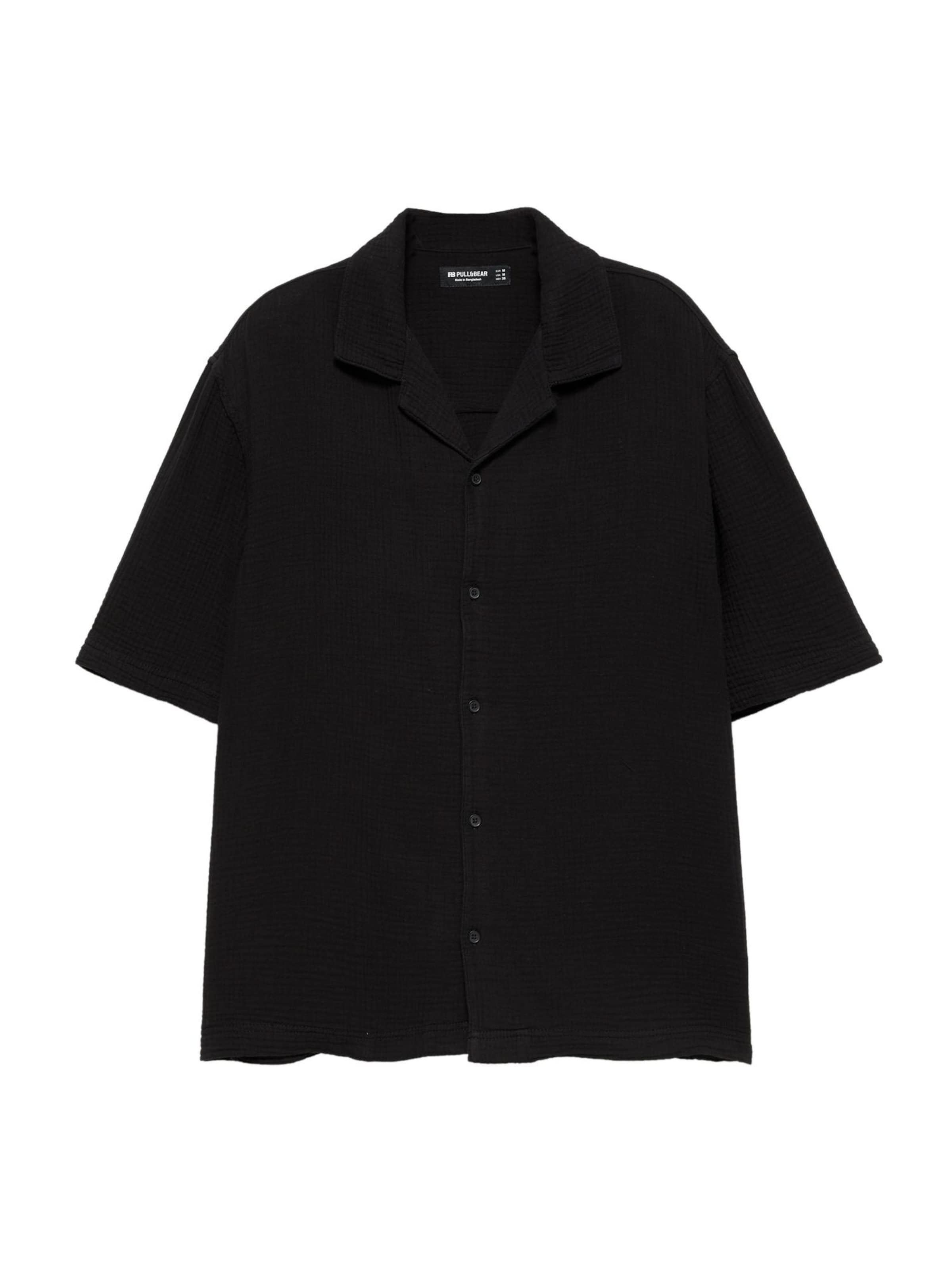 Pull&Bear Koszula w kolorze czarny: przód