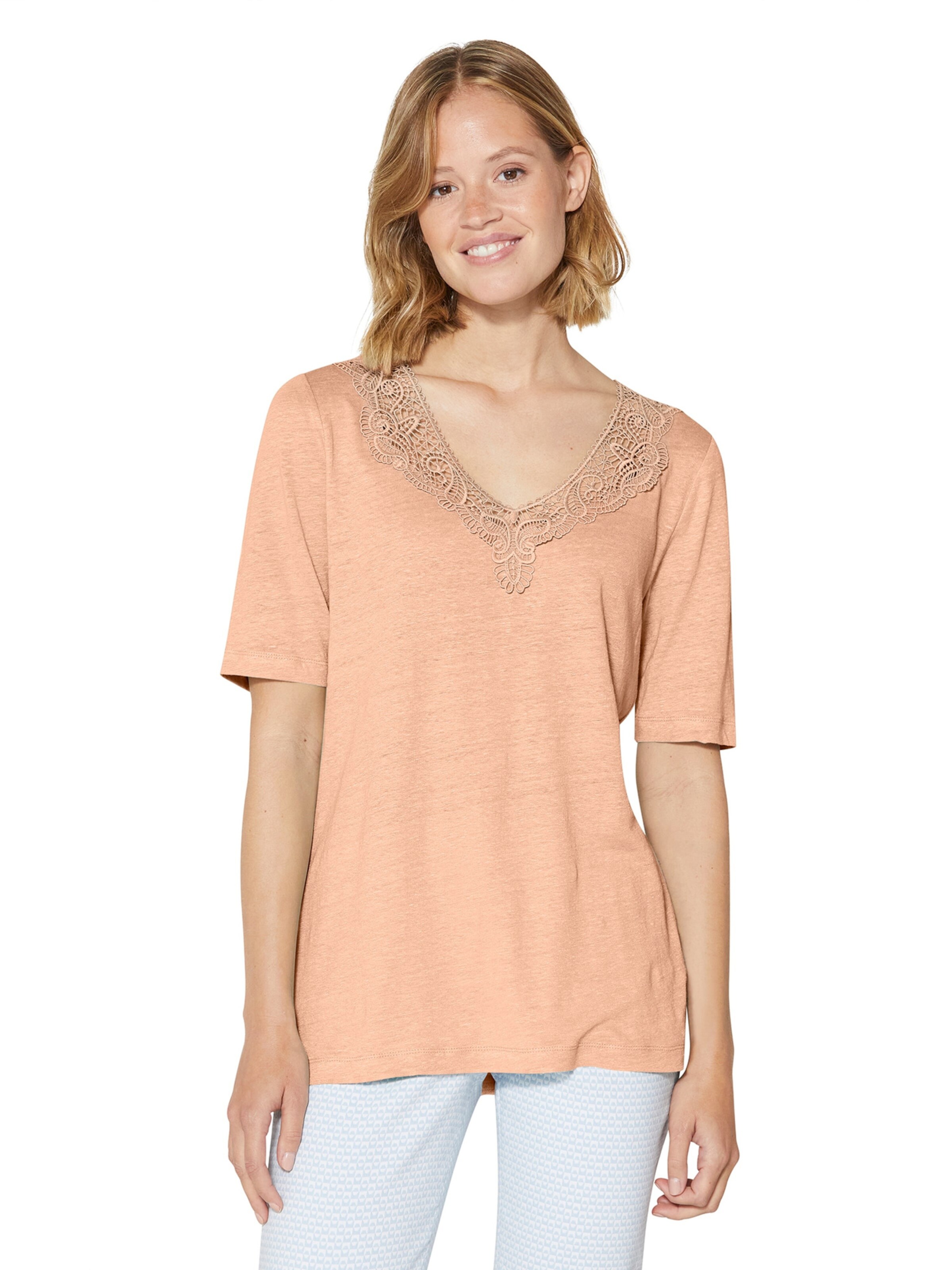 T-shirt MADELEINE en orange : devant
