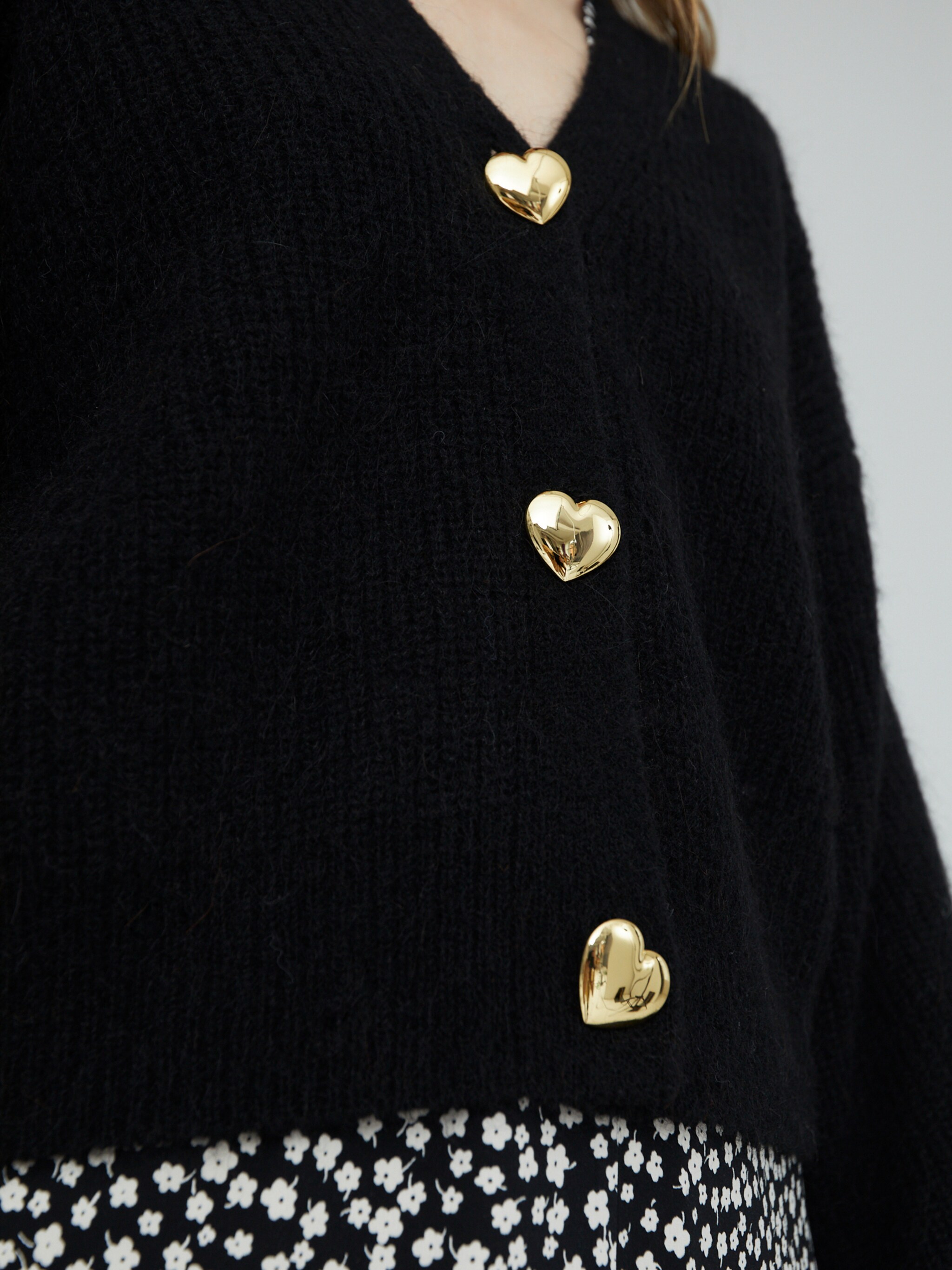 EDITED Producten Gebreid vest 'Jaliyah' Zwart
