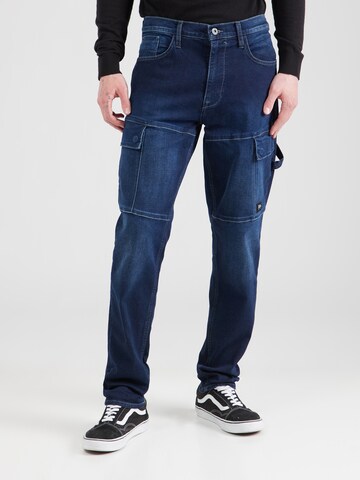 Tapered Jeans cargo 'Thunder' di BLEND in blu: frontale