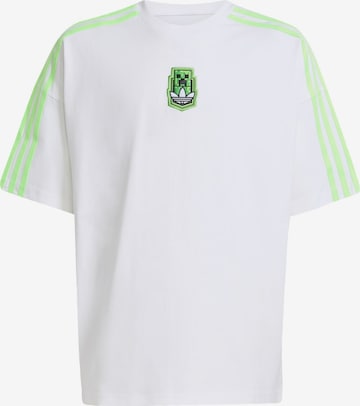 balta ADIDAS ORIGINALS Marškinėliai 'Adidas Originals X Minecraft': priekis