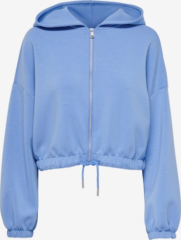 ONLY Zip-Up Hoodie 'Scarlett' in Blue: front