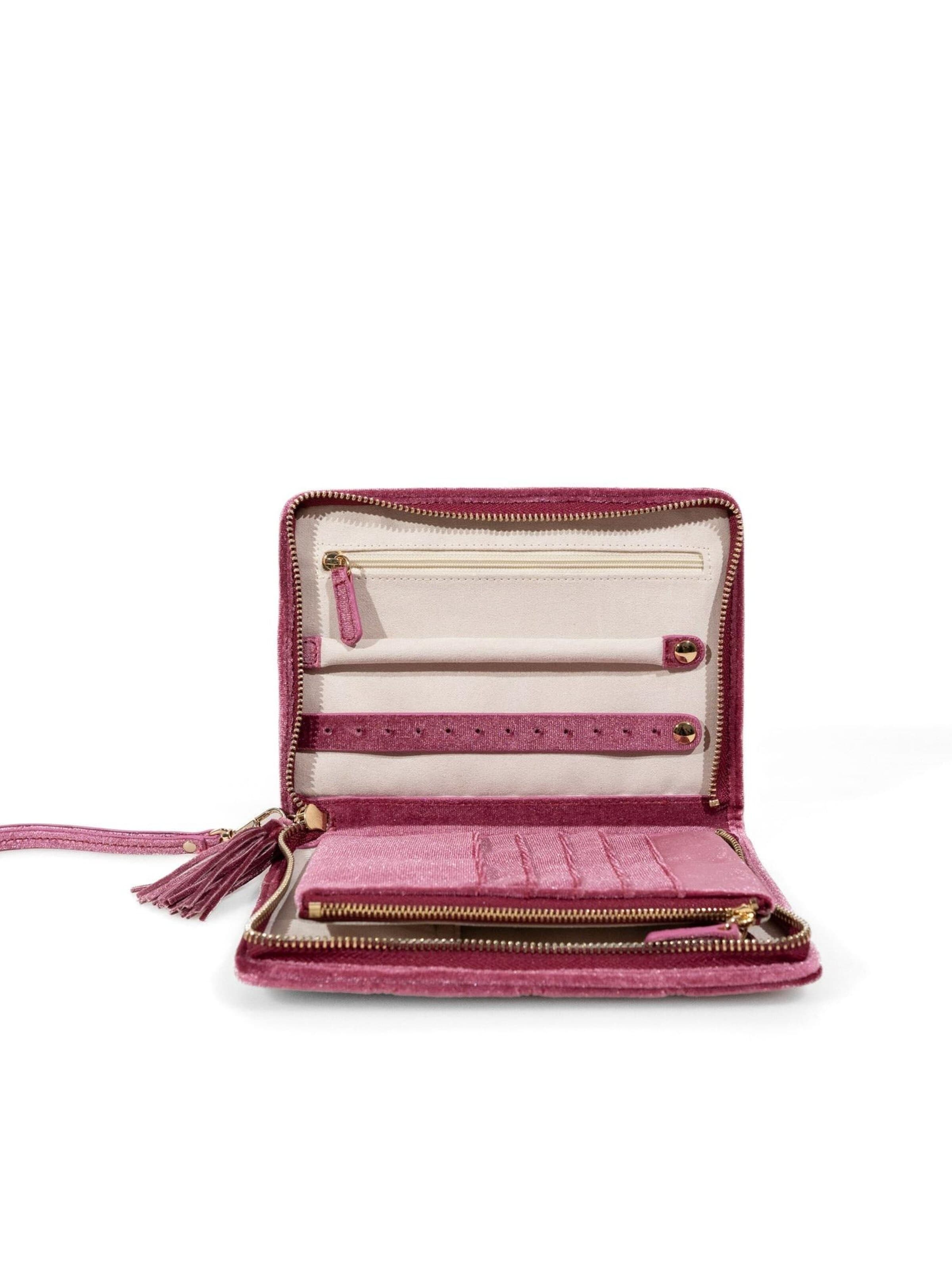 Friedrich23 Jewelry Storage 'Schmucketui CHENILLE' in Pink