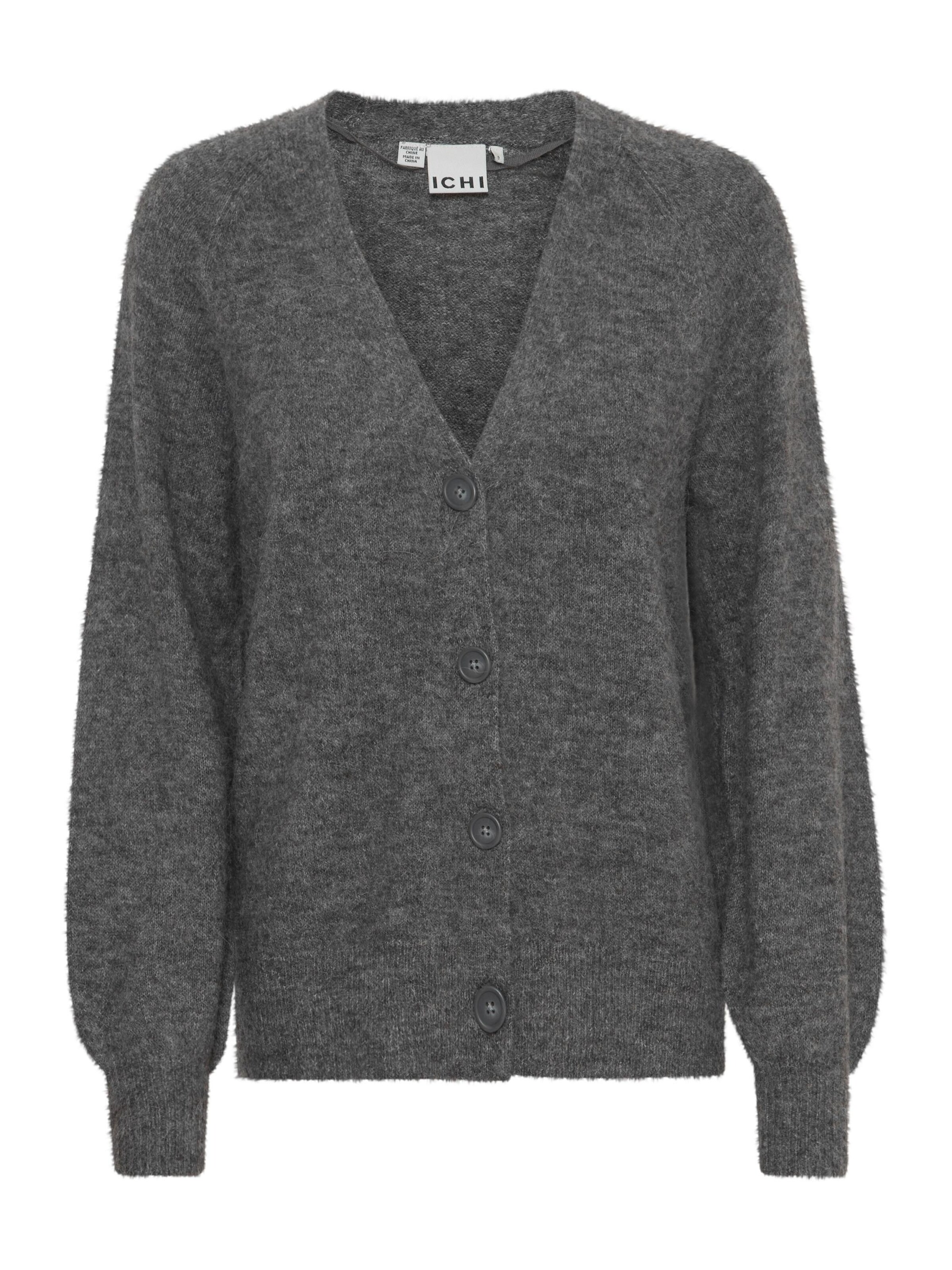 ICHI Cardigan ' Kamara ' i grå: forside