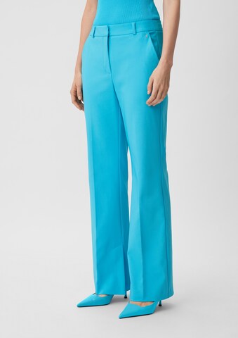 COMMA Flared Pleated Pants in Blue