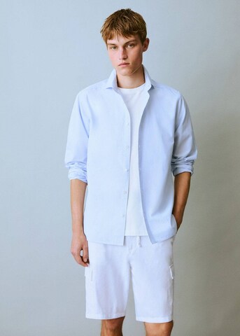 MANGO TEEN Regular fit Button Up Shirt in Blue