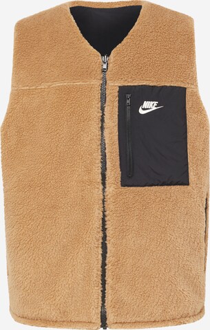 Gilet Nike Sportswear en beige : devant