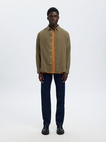 SELECTED Slim fit Πουκάμισο 'SLHSLIMOWEN' σε πράσινο