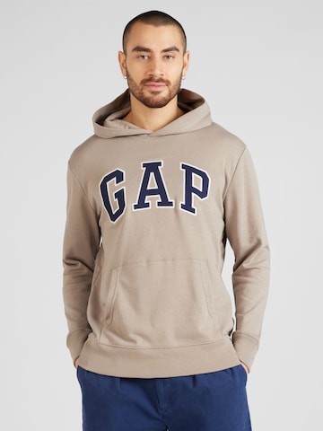 GAP Regular fit Tréning póló - barna: elől