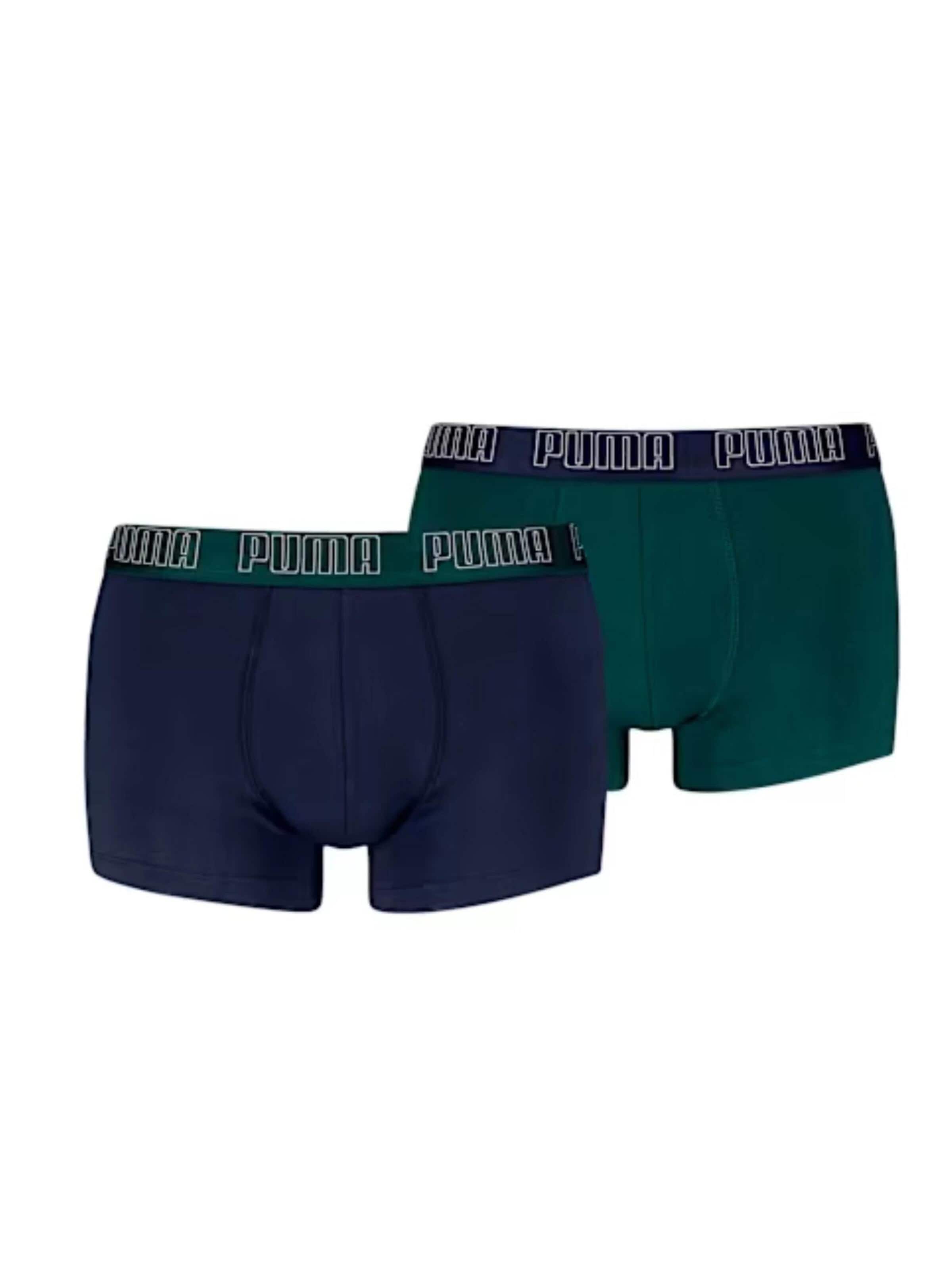 PUMABokserice 'Bipack boxers puma marino/verde mid trunk' - plava boja: prednji dio