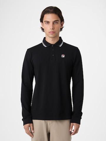 FILA - Camiseta 'BIELLA regular tipped long sleeve polo shirt' en negro
