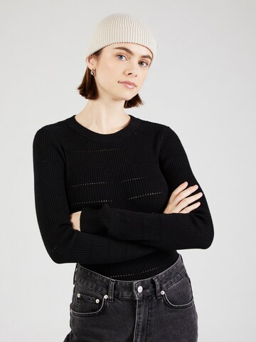 VERO MODA Пуловер 'VMPAULA' в черно: отпред