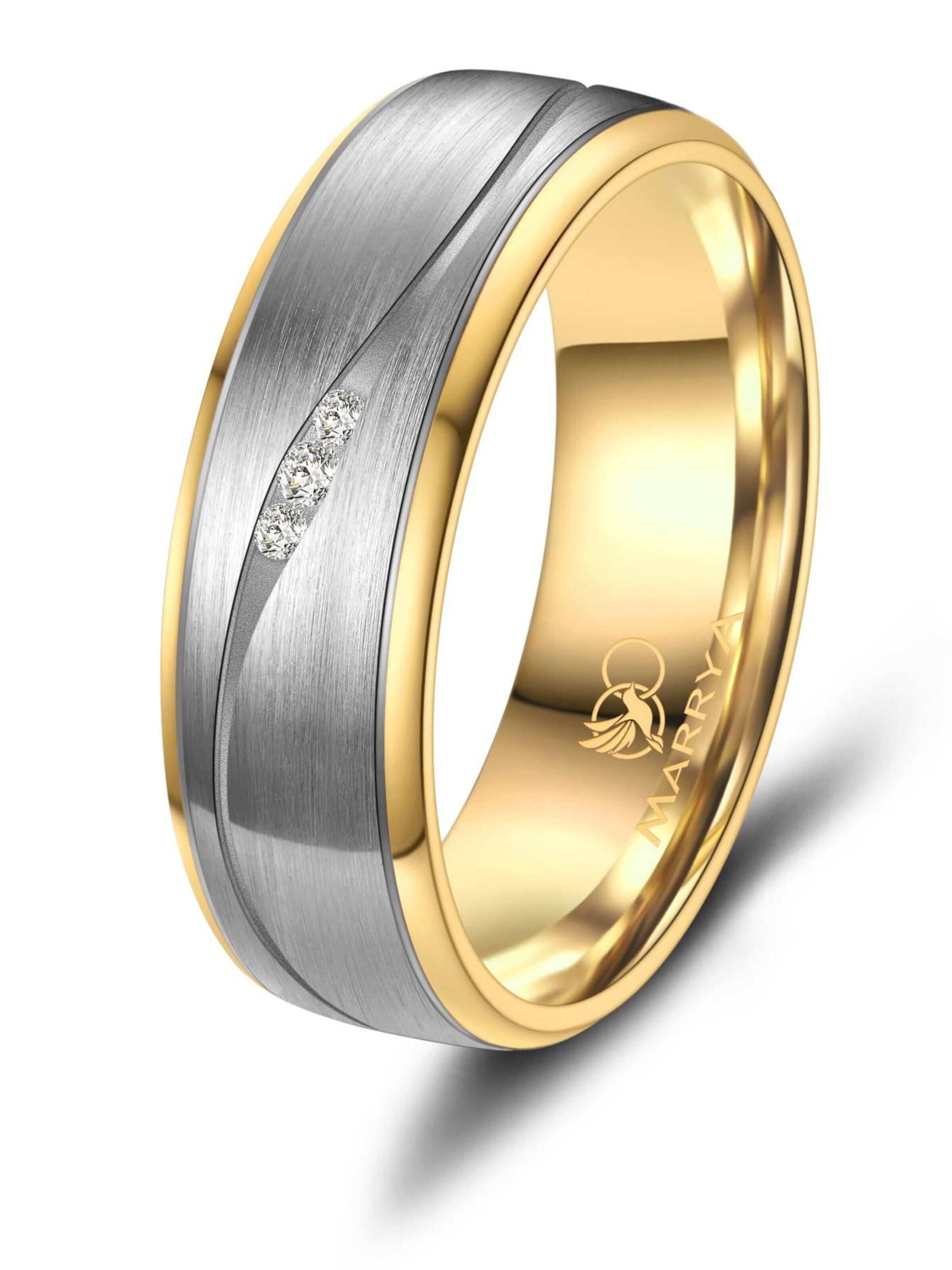 Anello 'MARRYA TI-50 Ehering aus Titan' di MARRYA in argento