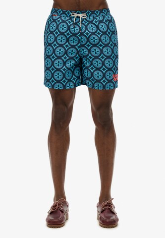 Shorts de bain Superdry en bleu : devant
